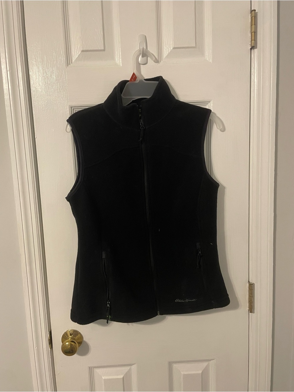 Eddie Bauer Black Zip Fleece Vest